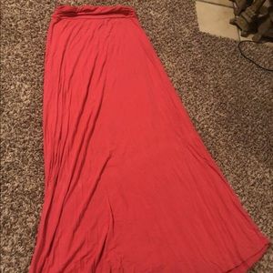 Pink maxi skirt